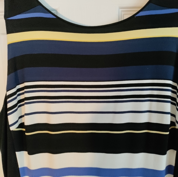 WHITE HOUSE BLACK MARKET Womens Size 4 Striped Sleeveless career dress - Picture 2 of 9